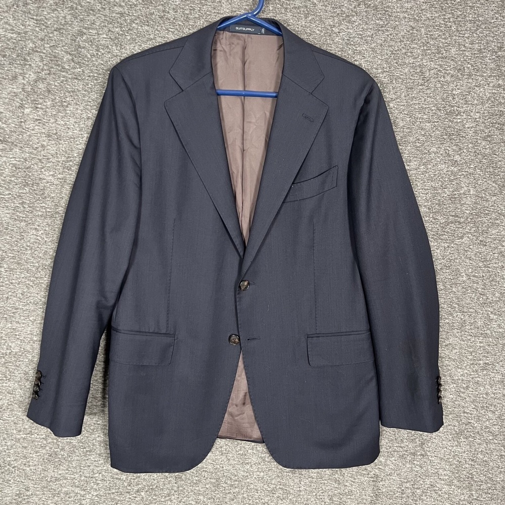 SUITSUPPLY Blazer Lazio La Spalla Navy Sz 42 Slim Vitale Barberis Canonico Italy